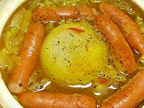 タマネギ丸ごと★ずぼらカレー野菜鍋